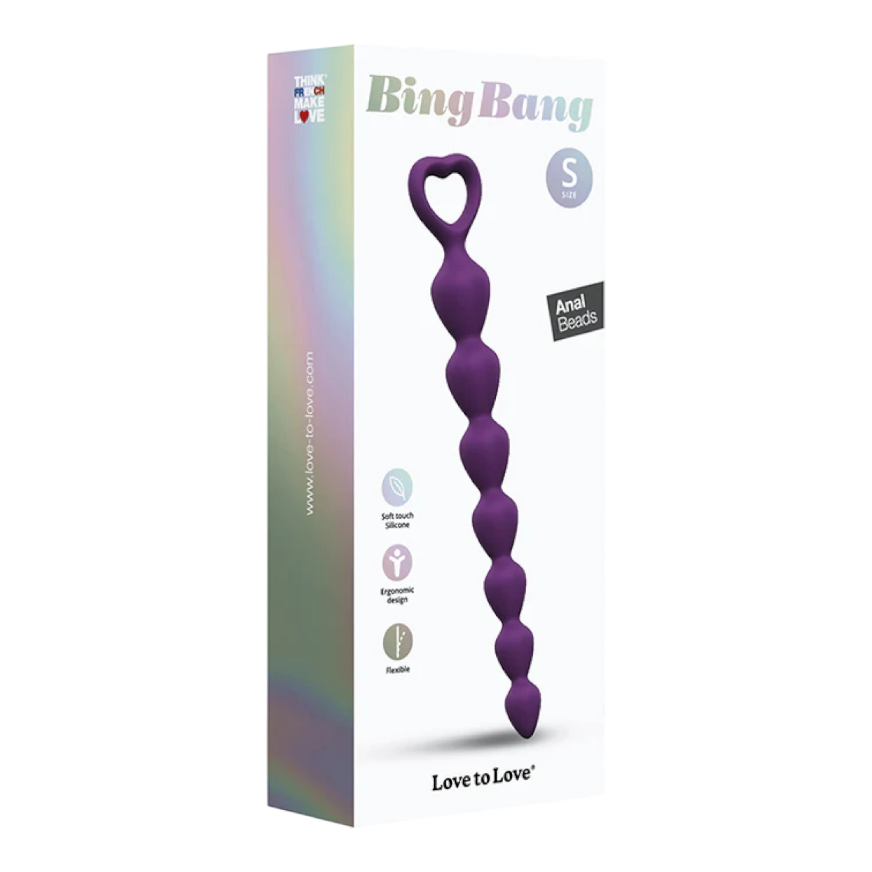 Love to Love Bing Bang Silicone Anal Beads Violet Small