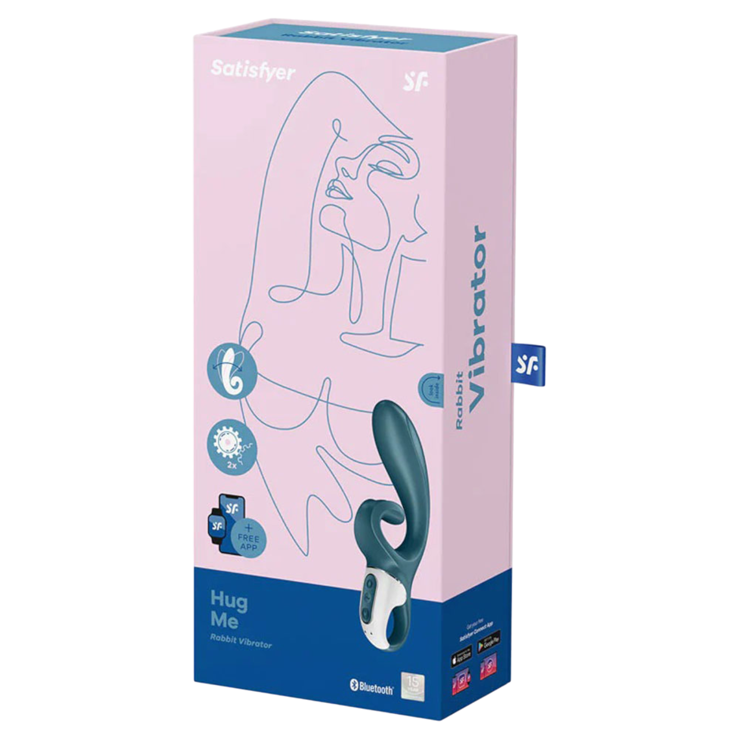 Satisfyer — Hug Me Rabbit Vibrator (Grey/Blue)