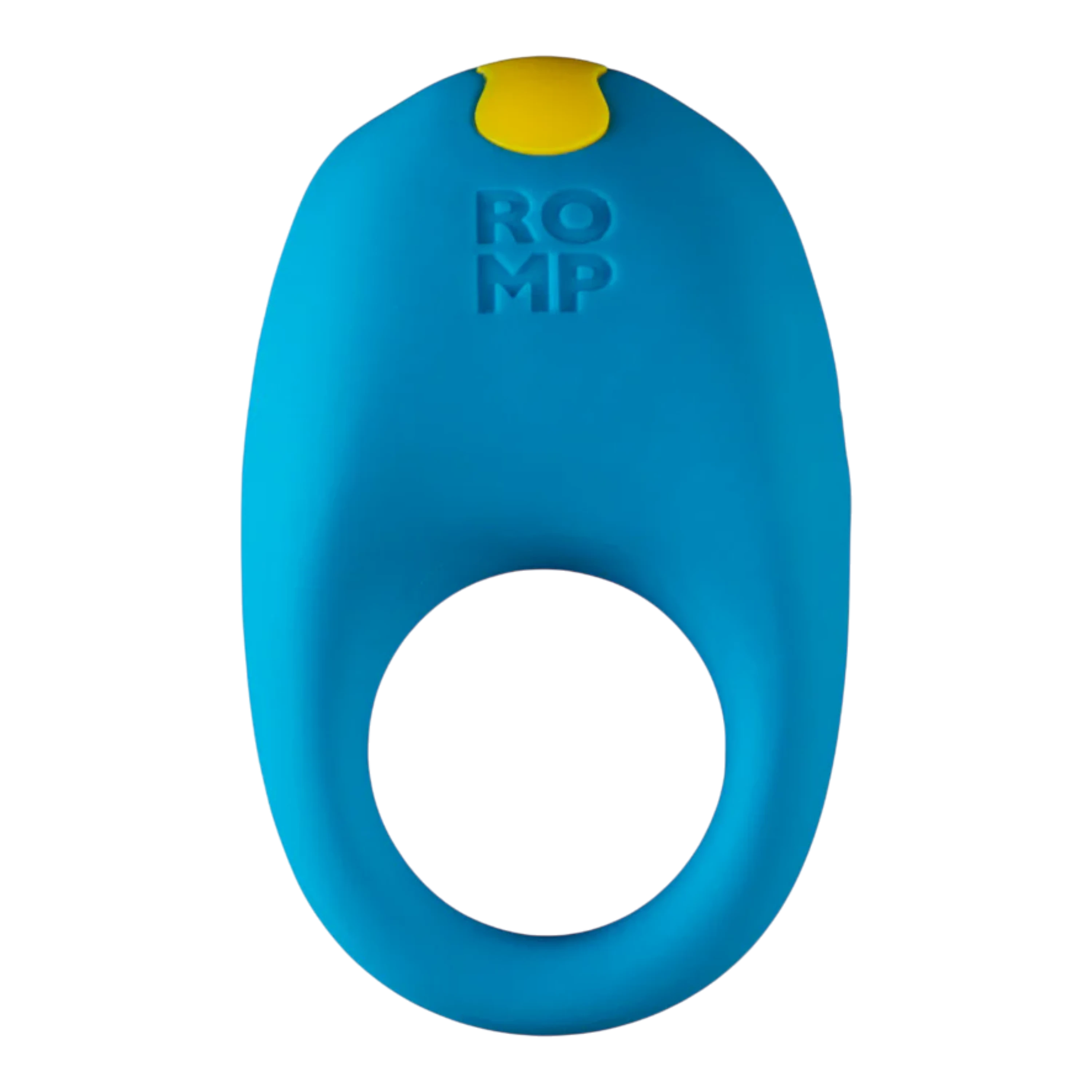 ROMP Juke Rechargeable Silicone Vibrating Penis Ring Light Blue