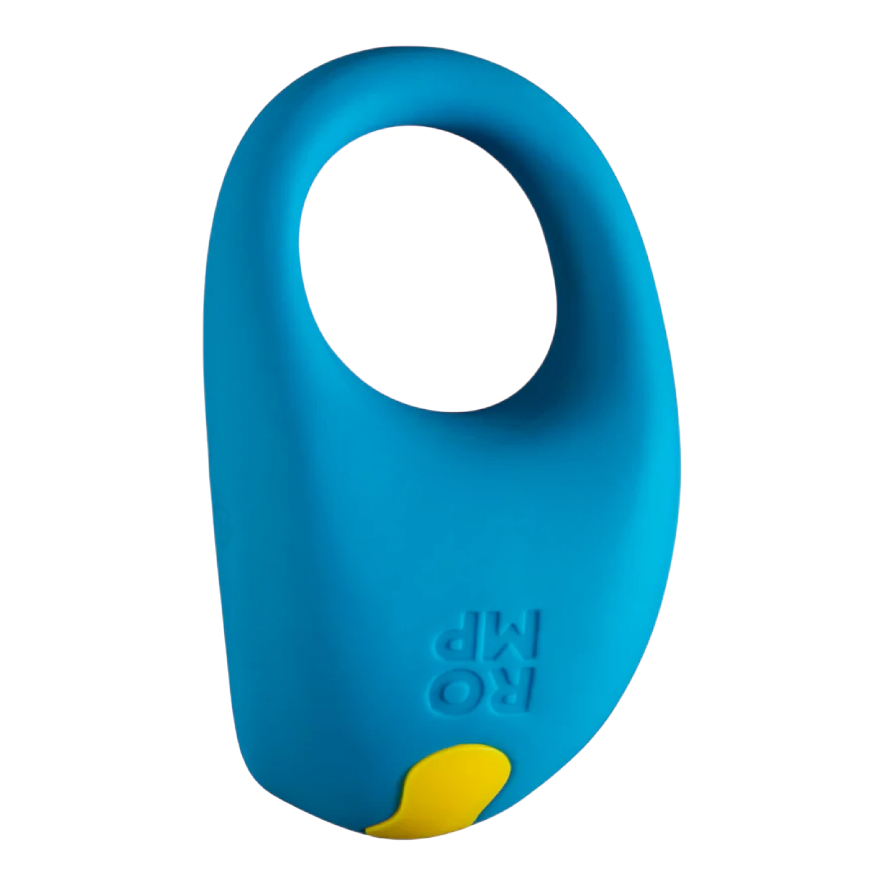 ROMP Juke Rechargeable Silicone Vibrating Penis Ring Light Blue