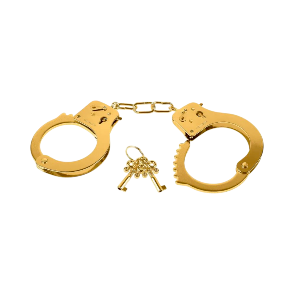 Fetish Fantasy — Gold Metal Cuffs, Quick-Release