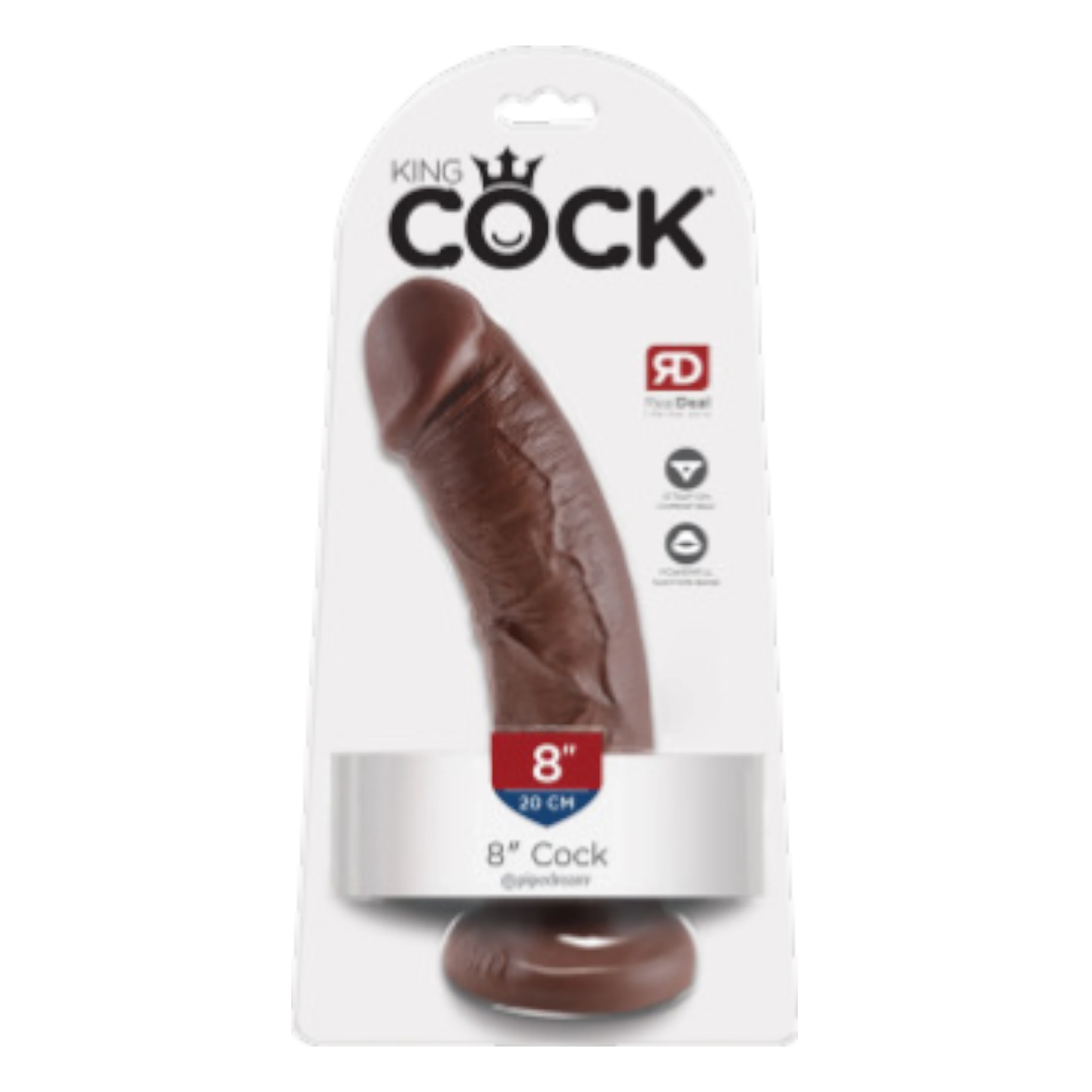 King Cock 8-Inch Cock Brown
