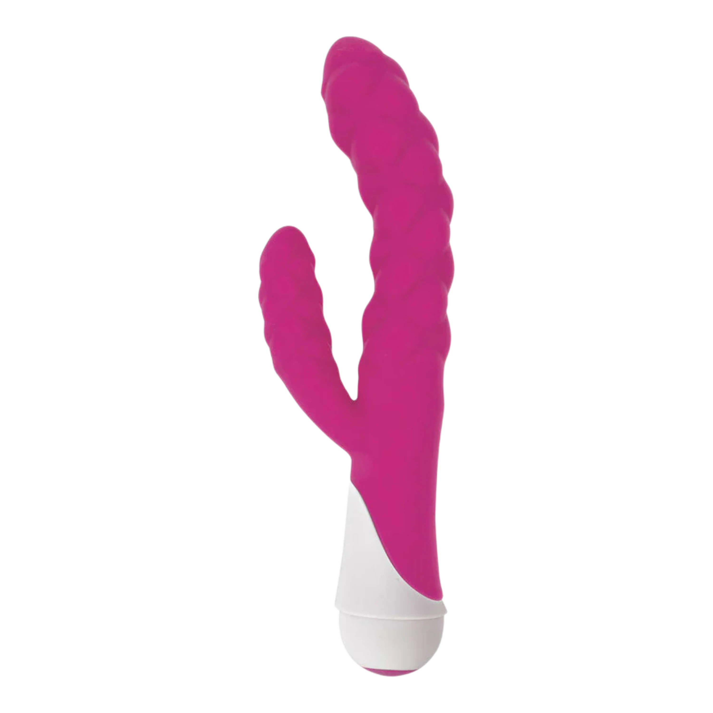 Curve Toys Gossip Ellen Waterproof Textured Silicone Flexible Dual Stimulation Vibrator Magenta