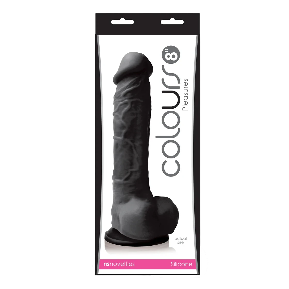 Colours — Pleasures Dildo 8", Black