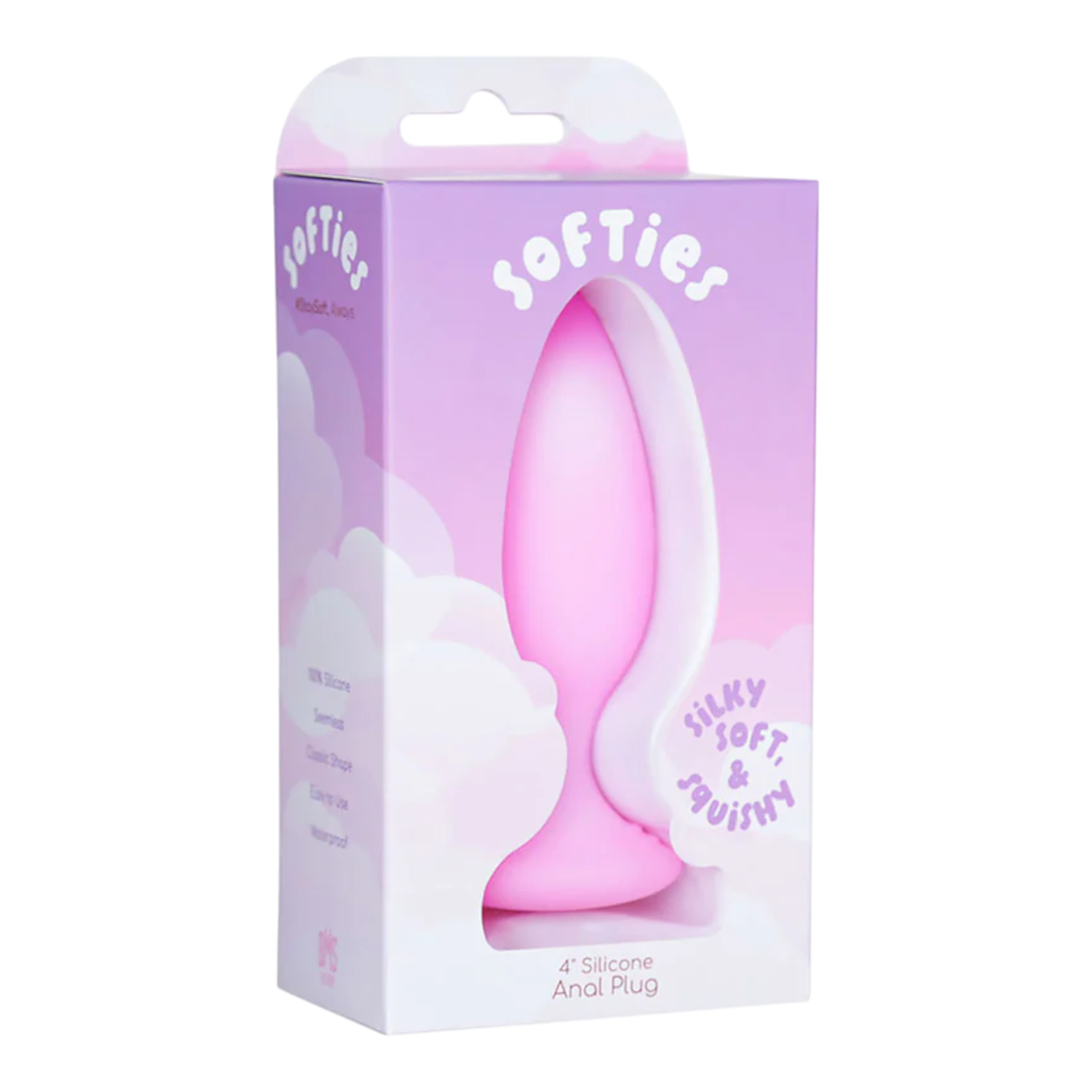 Softies Dual Layer Butt Plug 4 in. Pink