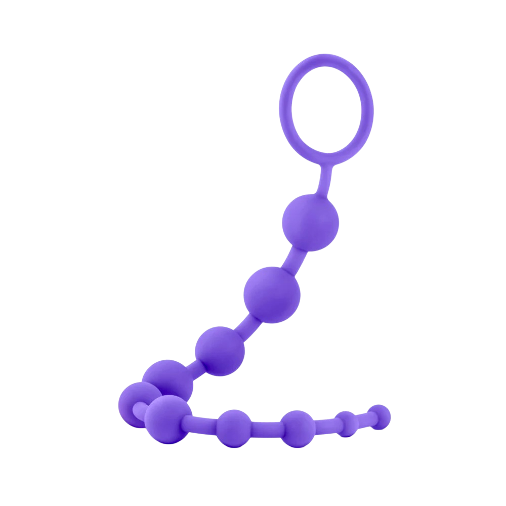 Luxe — Silicone Anal Beads (10 Beads), Purple