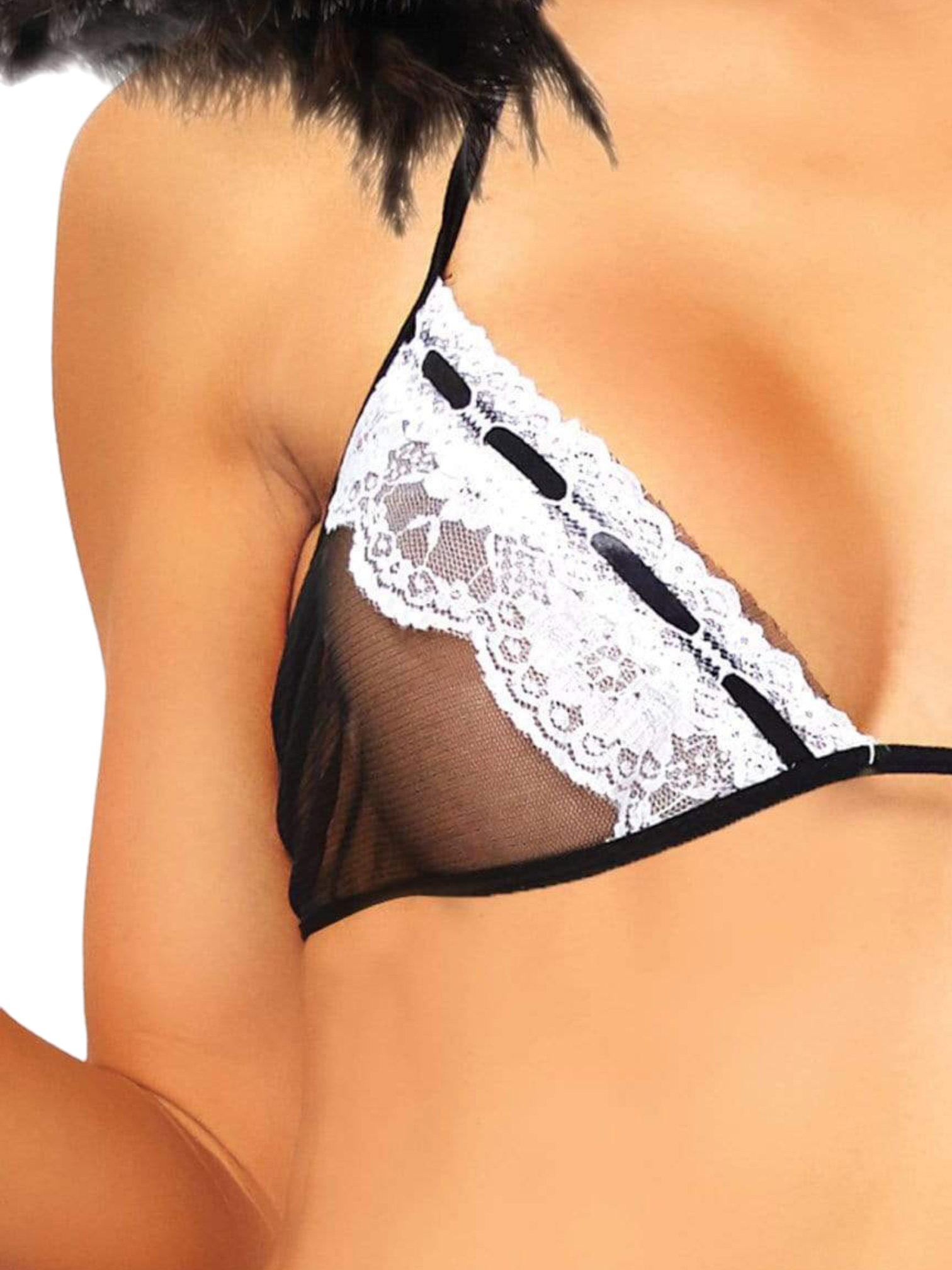 Leg Avenue — 4 Pc Flirty French Maid (One Size, Black/White)