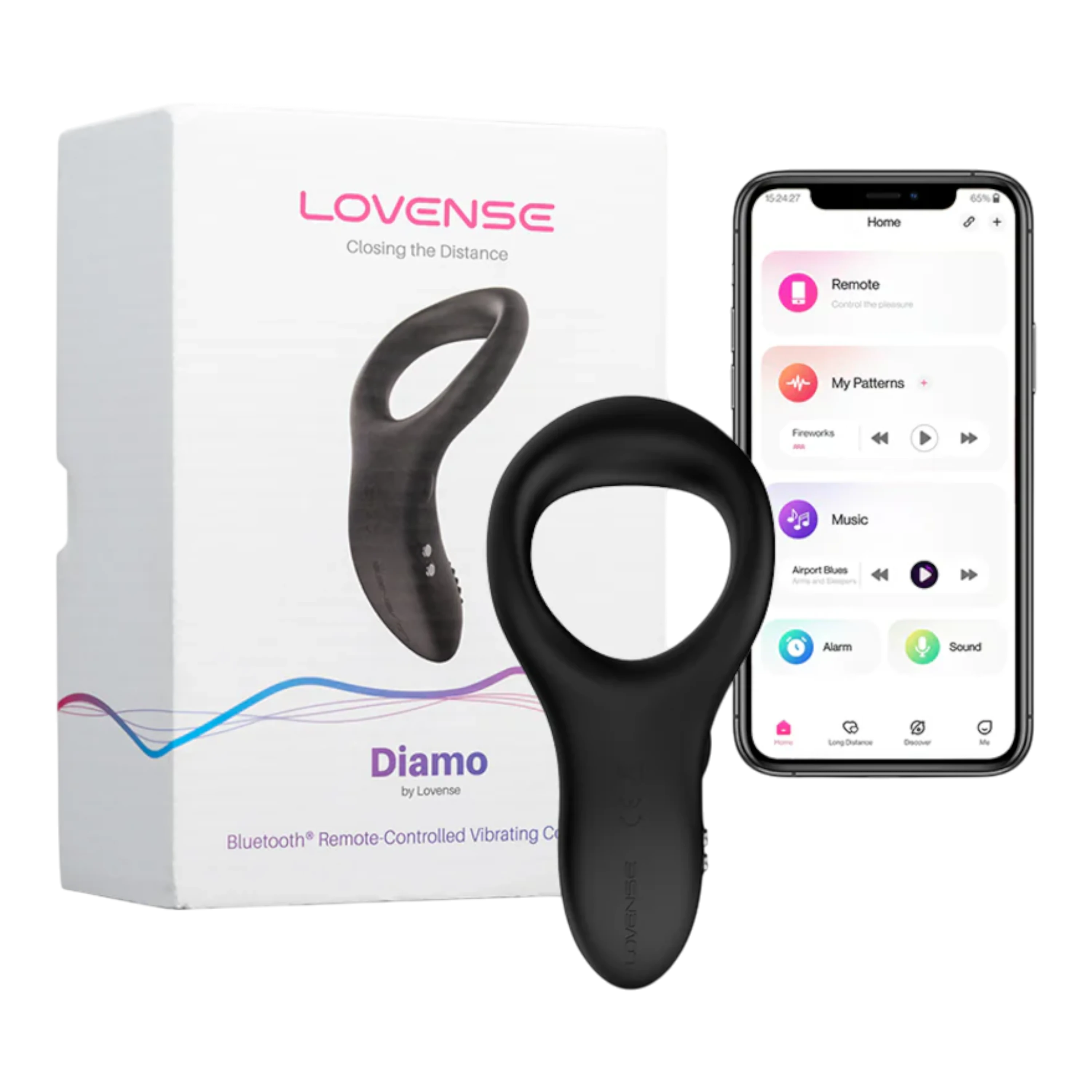 Lovense Diamo Bluetooth Remote-Controlled Vibrating Cockring