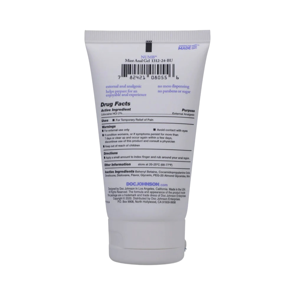 Doc Johnson — Numb Anal Gel, Mint (2 oz, Bulk)