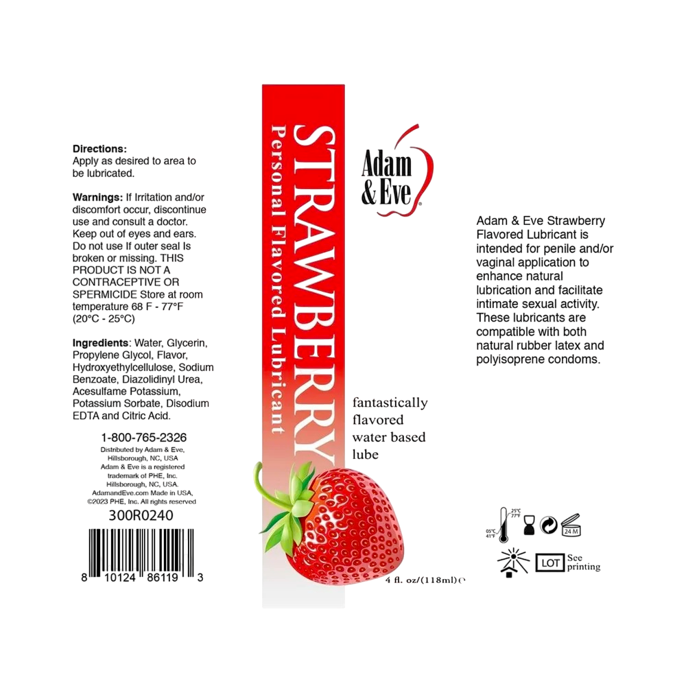 Adam & Eve — Flavored Lubricant, Strawberry (4 oz)