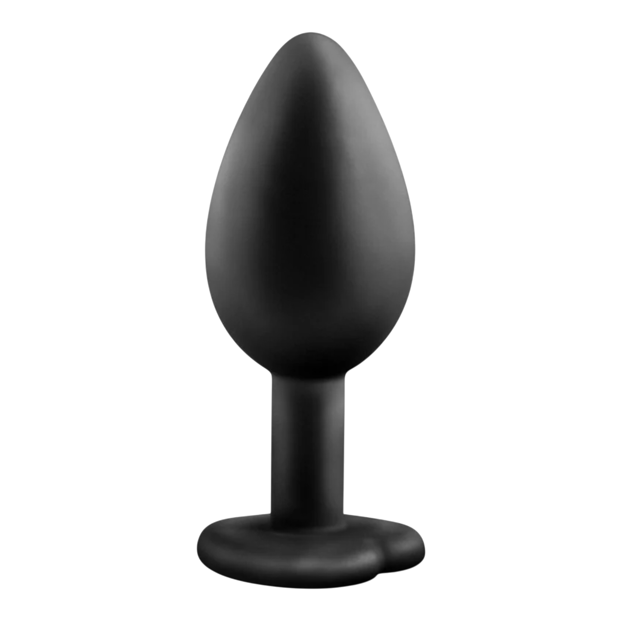 Temptasia Bling Anal Plug with Heart-Shaped Gem Base Small Black