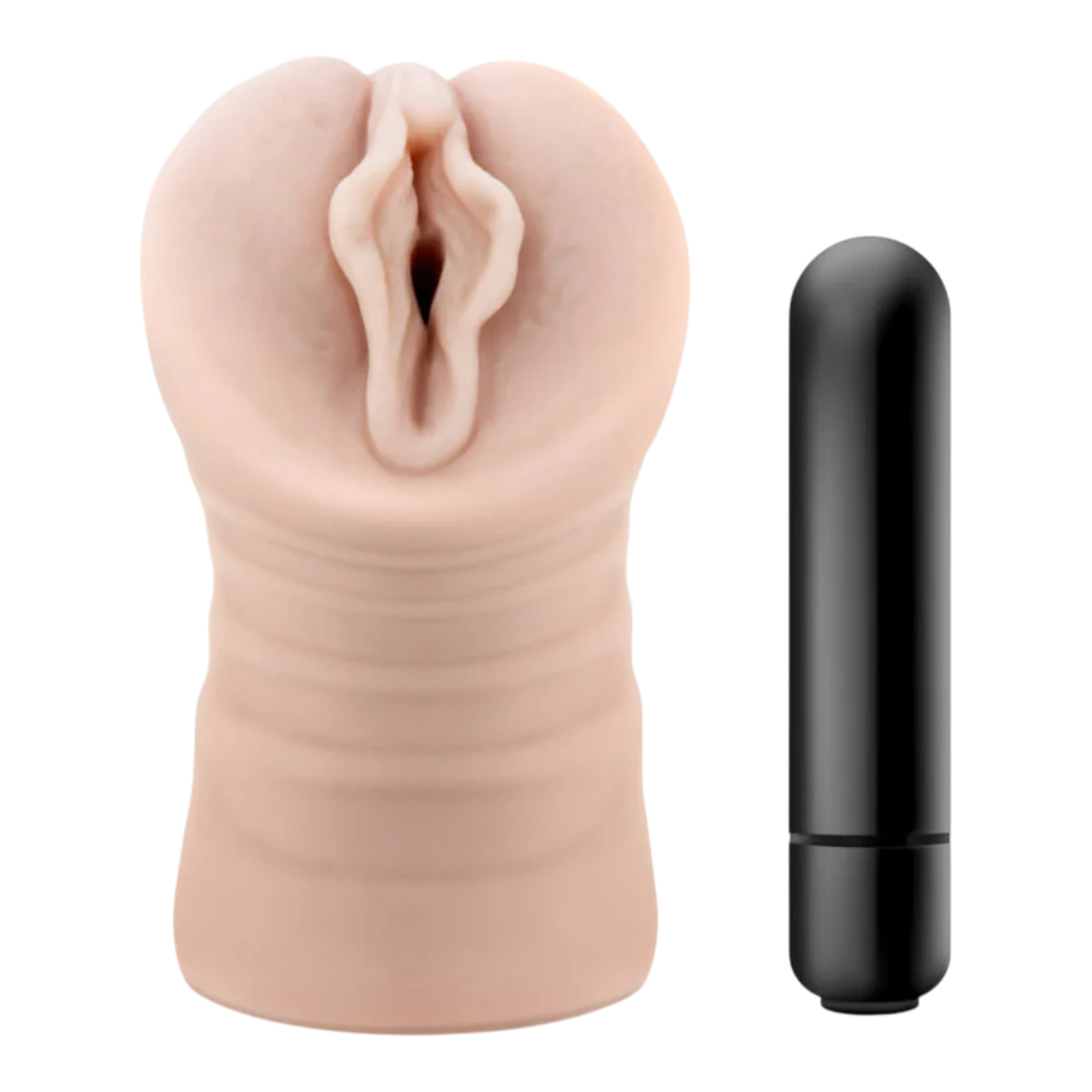 M for Men Ashley Vagina Stroker with Bullet Vibrator Beige