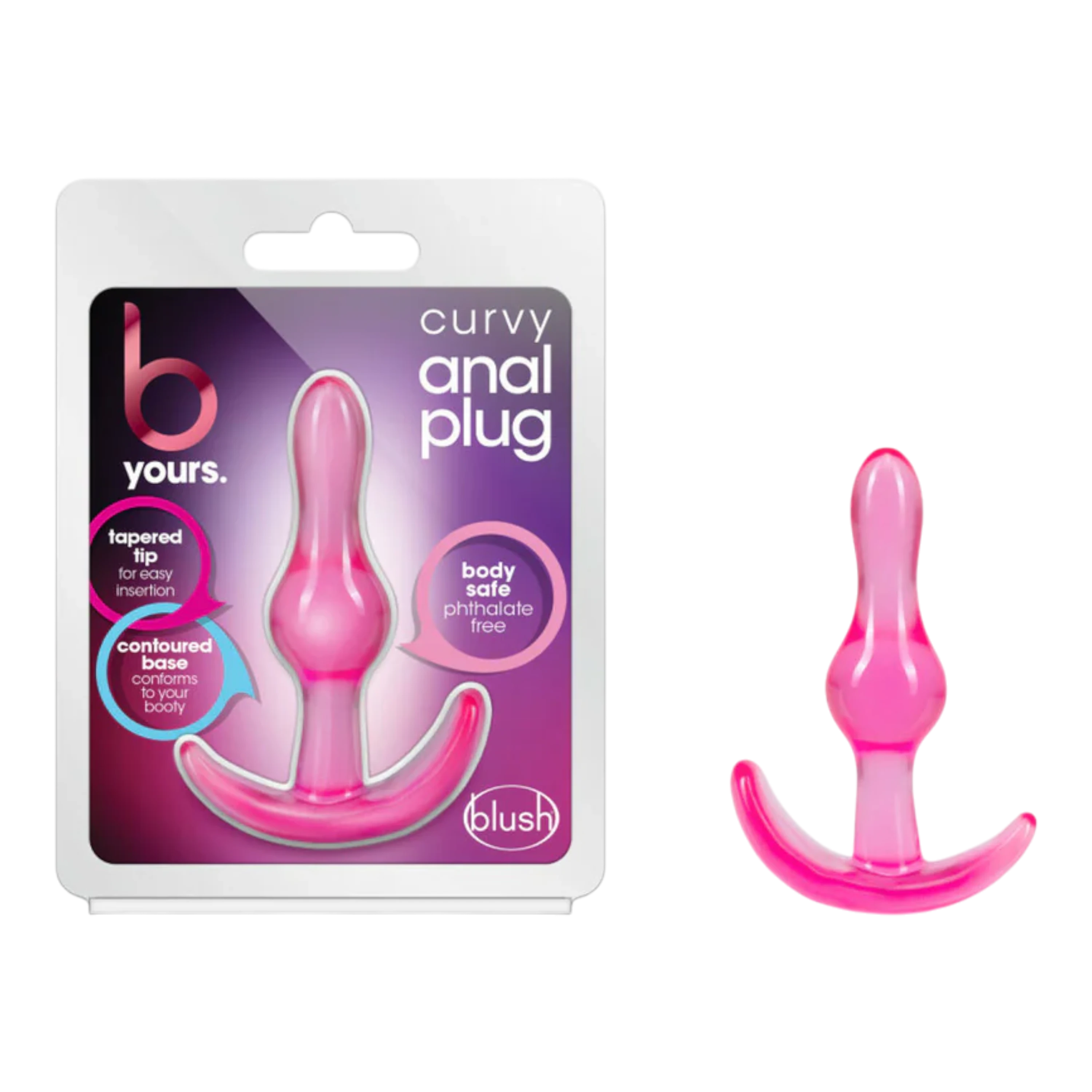 B Yours Curvy Anal Plug Pink