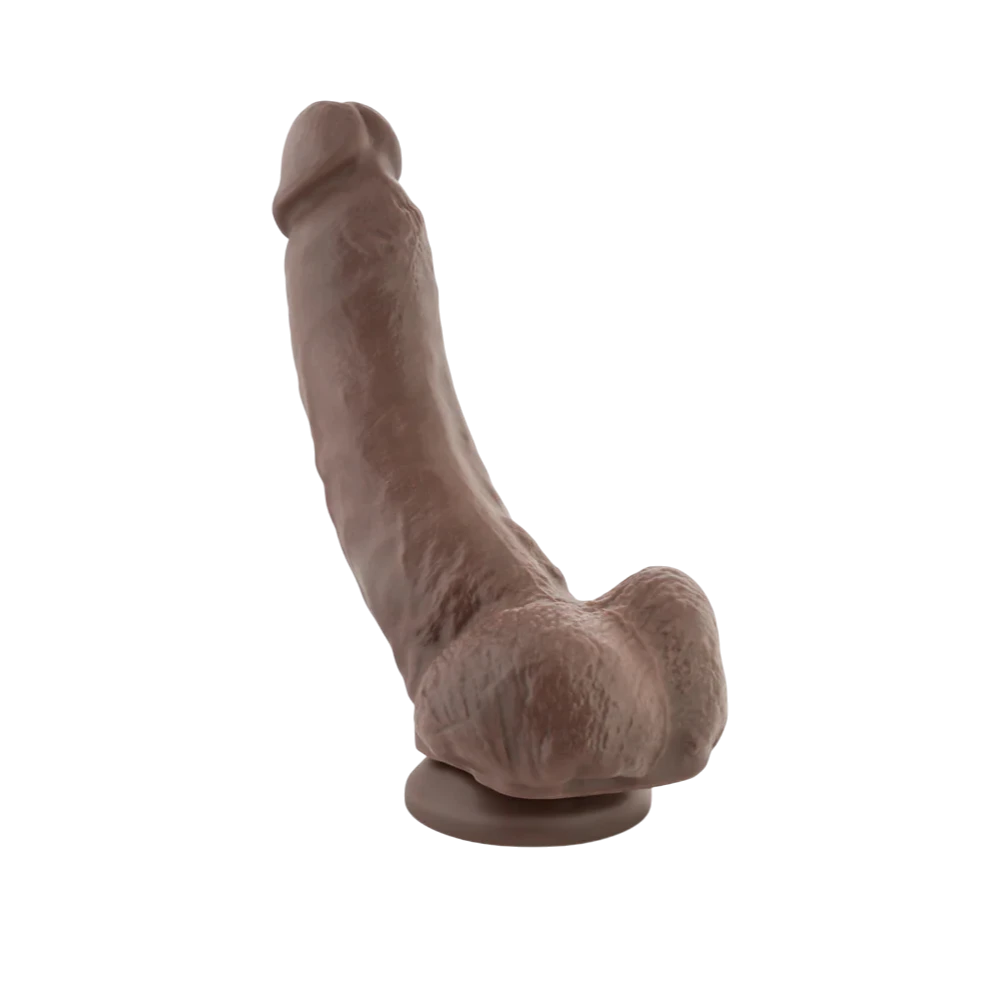 Coverboy The Mechanic Realistic 9 in. Dildo with Balls - Brown