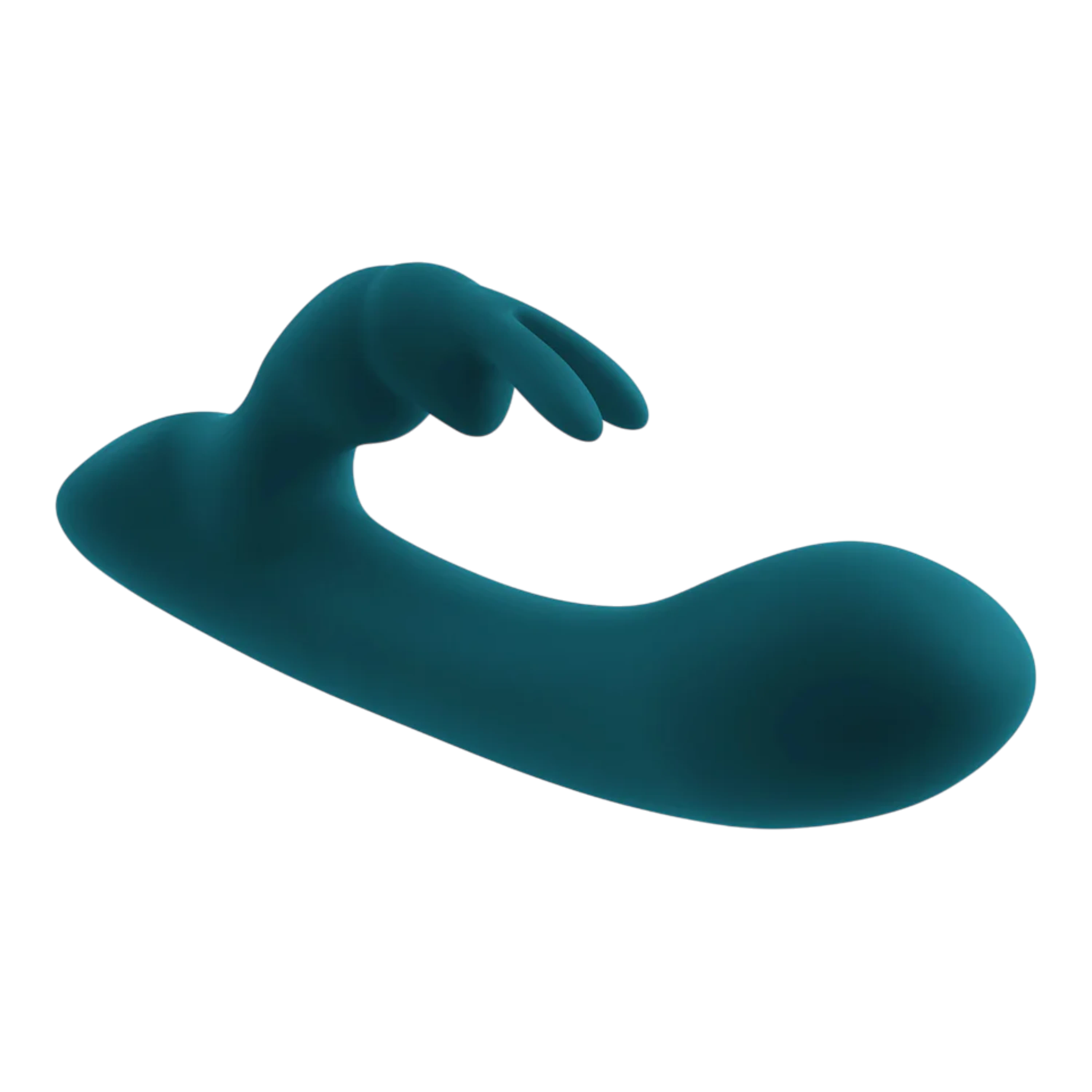Playboy Lil Rabbit Rechargeable Silicone Dual Stimulation Vibrator Deep Teal