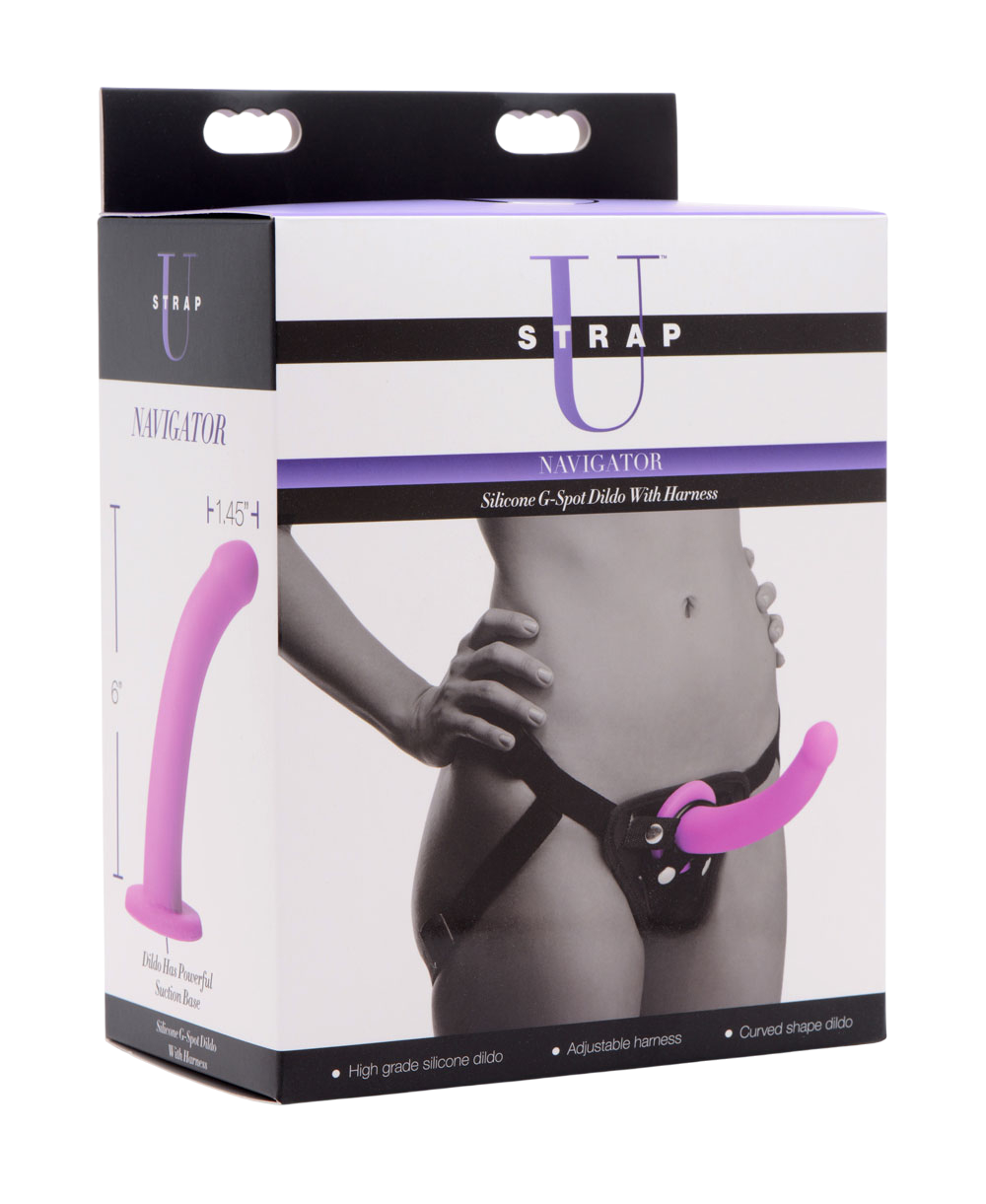 XR Brands — Navigator Silicone G-Spot Strap-On Set