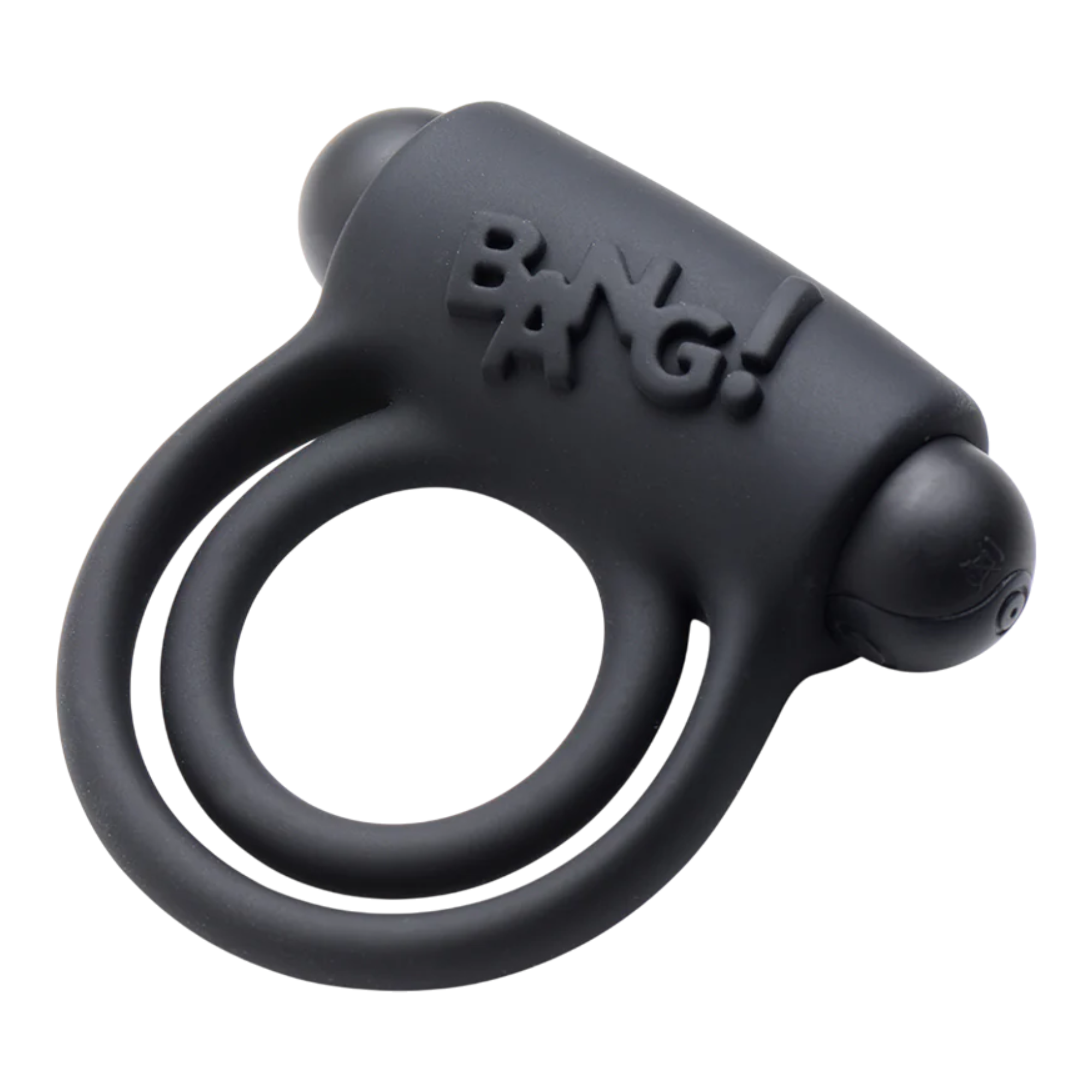 BANG! Silicone Cock Ring & Bullet with Remote Control Black