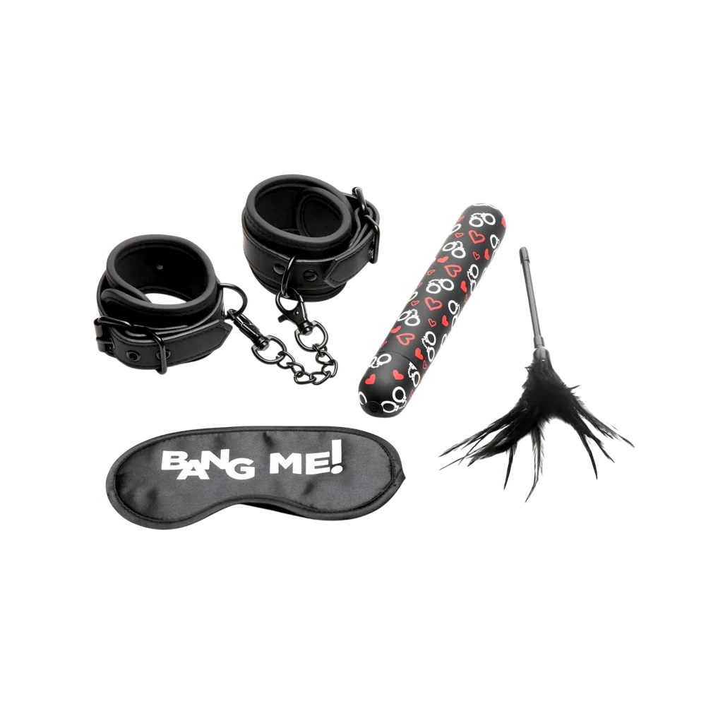 BANG! — Bondage Kit (XL Bullet, Cuffs, Tickler & Blindfold)