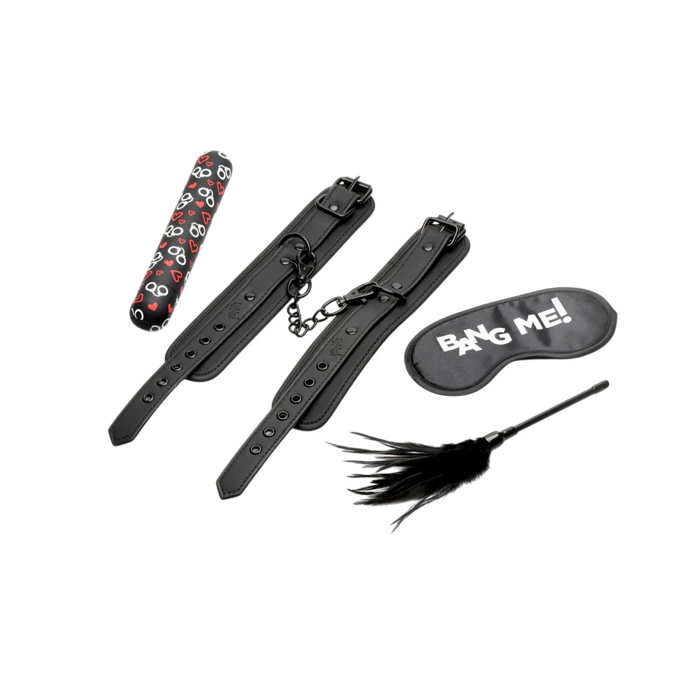 BANG! — Bondage Kit (XL Bullet, Cuffs, Tickler & Blindfold)