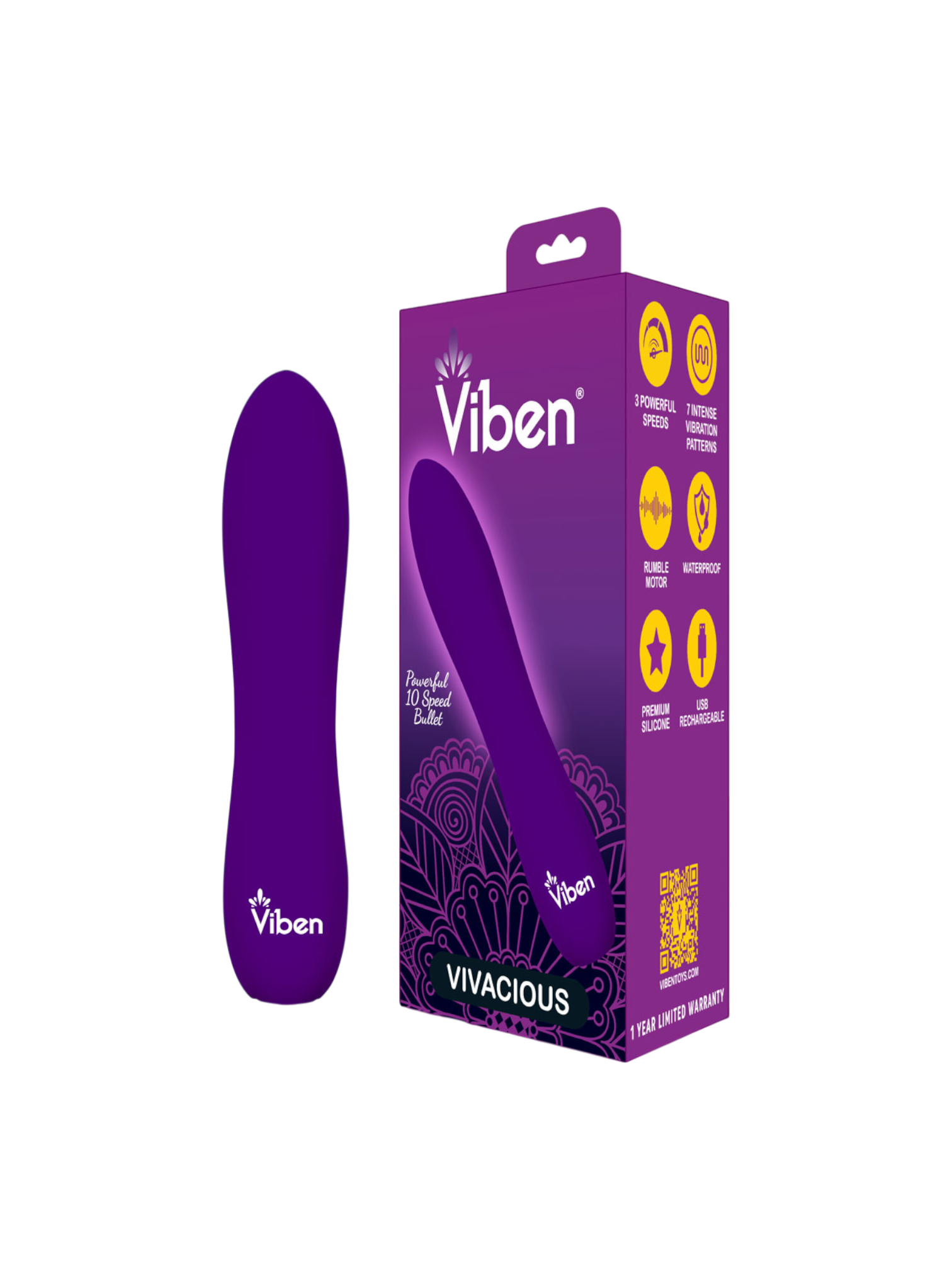 Viben — Vivacious Flexible Power Bullet (Violet)