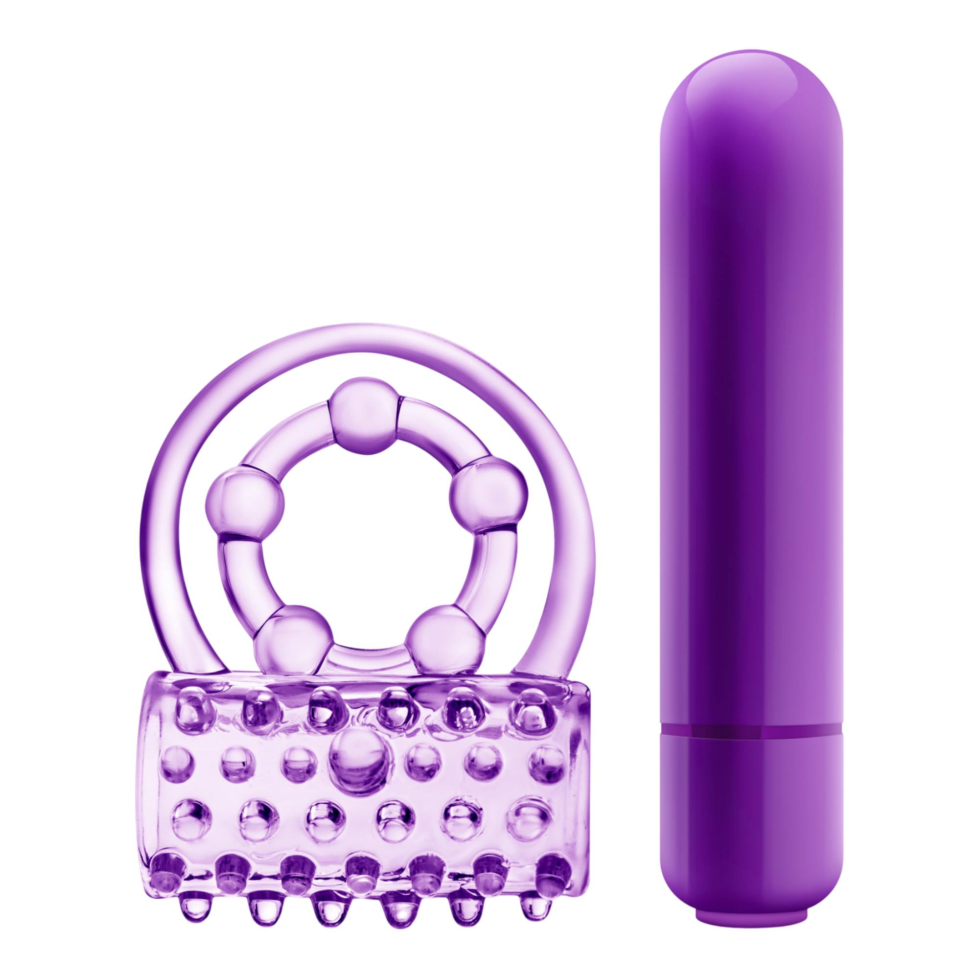 Blush — Play With Me The Player Vibrating Double Strap Ring (Purple)