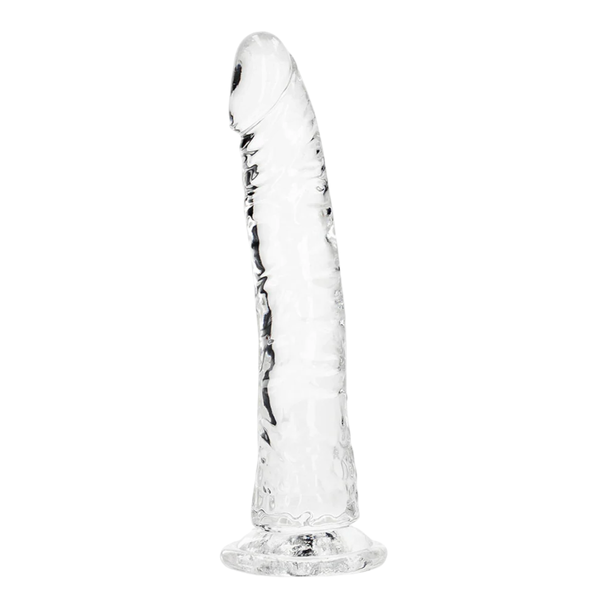 RealRock Crystal Clear Slim 8 in. Dildo Clear